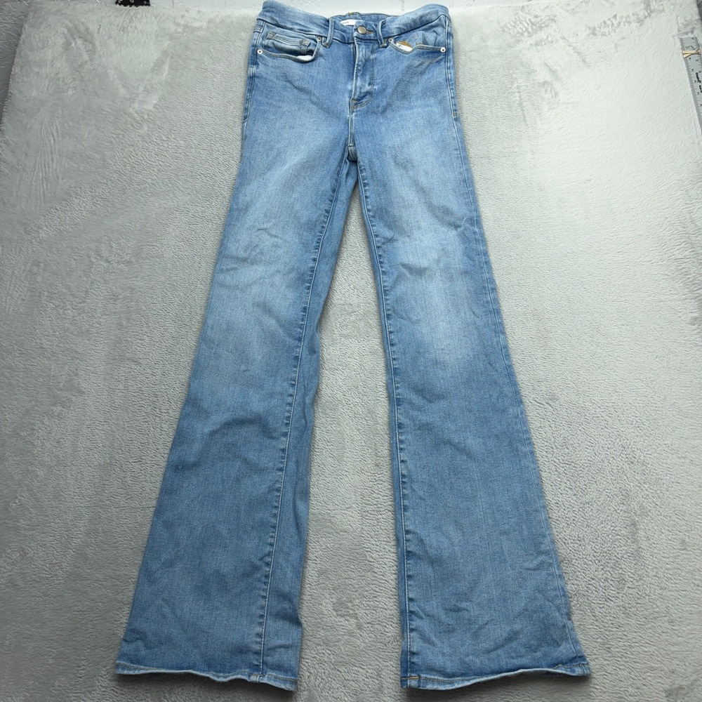 Good American Jeans Womens 6-12 Blue Always Fits Good Classic Boot Indigo0448
